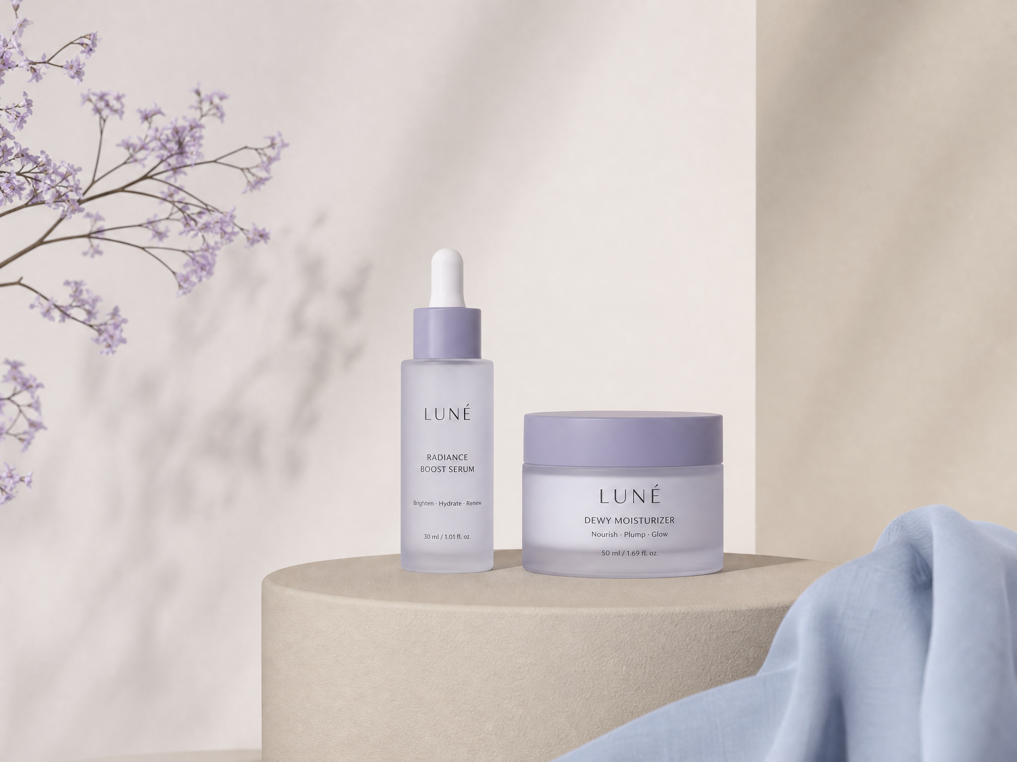 Lumé skincare product collection